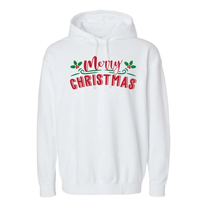 Merry Christmas Holiday Gift Garment-Dyed Fleece Hoodie