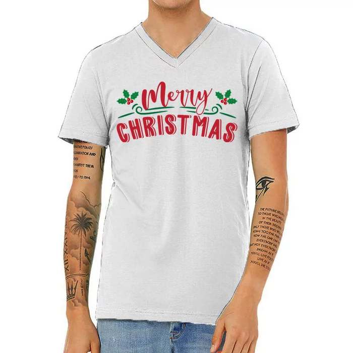 Merry Christmas Holiday Gift V-Neck T-Shirt