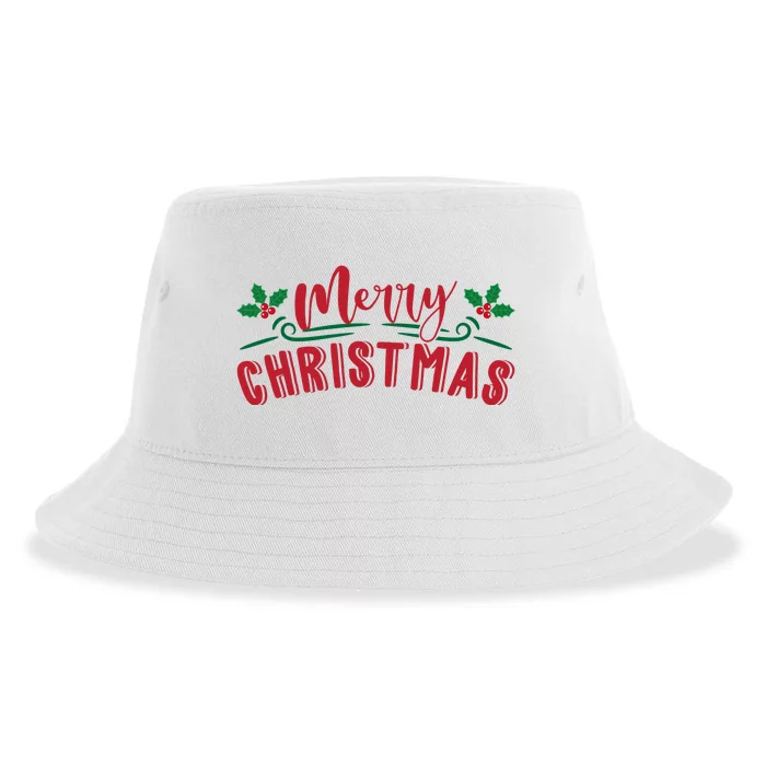 Merry Christmas Holiday Gift Sustainable Bucket Hat