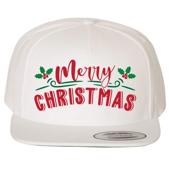 Merry Christmas Holiday Gift Wool Snapback Cap