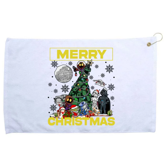 Merry Christmas Happy Holiday Season Grommeted Golf Towel