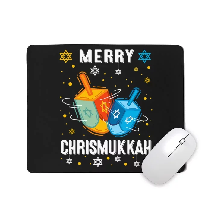 Merry Chrismukkah Hanukkah Chanukah Menorah Jewish Christmas Mousepad