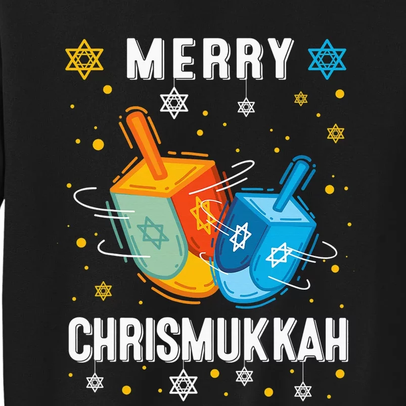 Merry Chrismukkah Hanukkah Chanukah Menorah Jewish Christmas Tall Sweatshirt