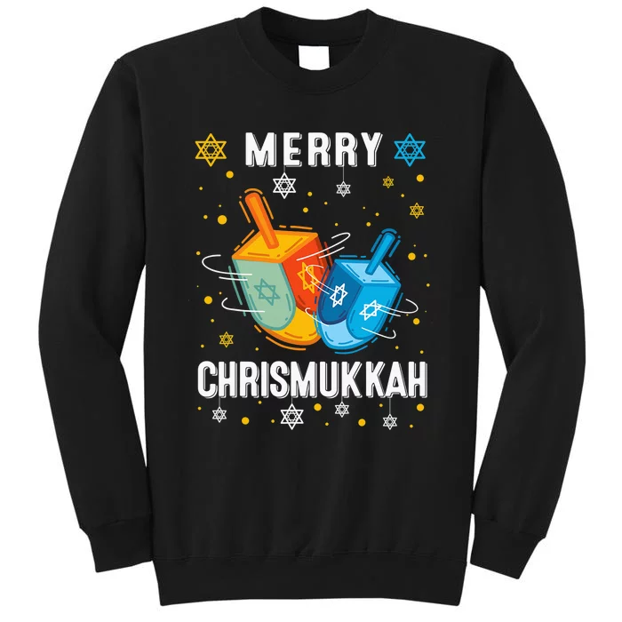 Merry Chrismukkah Hanukkah Chanukah Menorah Jewish Christmas Tall Sweatshirt