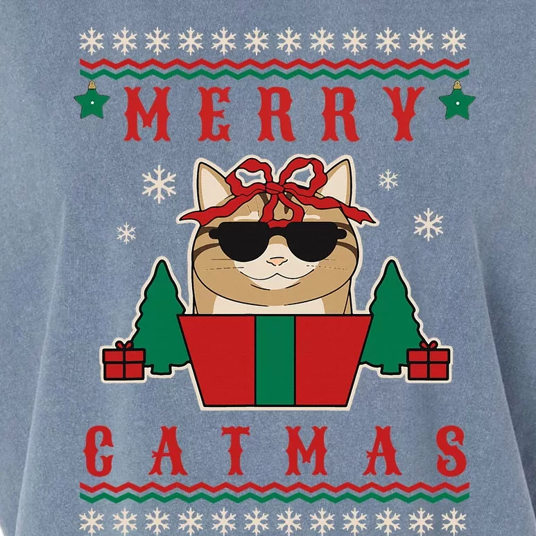 Merry Catmas! Have a purrfect holiday season! Garment-Dyed Women's Muscle Tee