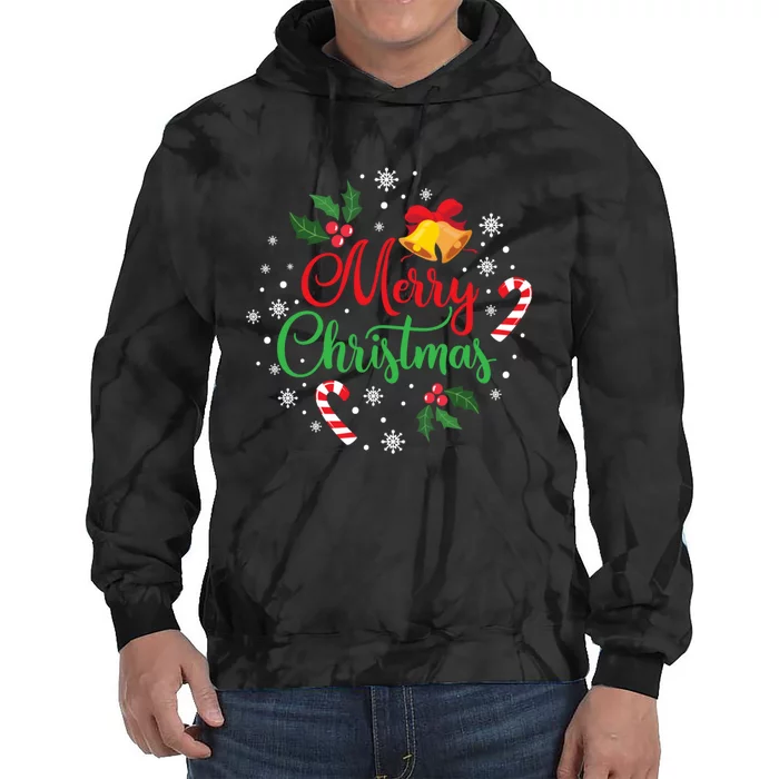 Merry Christmas Happy Family Xmas Gift Idea Tie Dye Hoodie