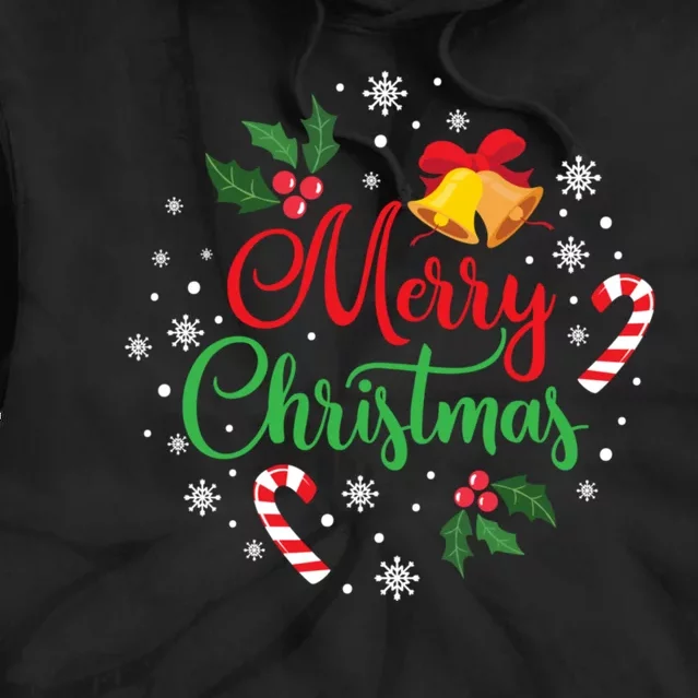 Merry Christmas Happy Family Xmas Gift Idea Tie Dye Hoodie