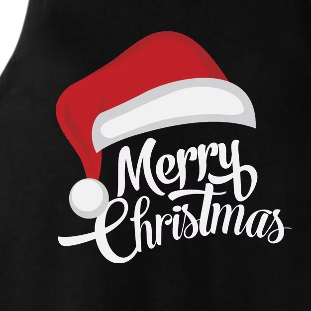 Merry Christmas Hoodie Ladies Tri-Blend Wicking Tank