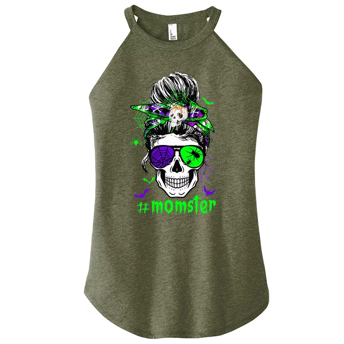 Momster Costume Halloween Skull Mom Women’s Perfect Tri Rocker Tank