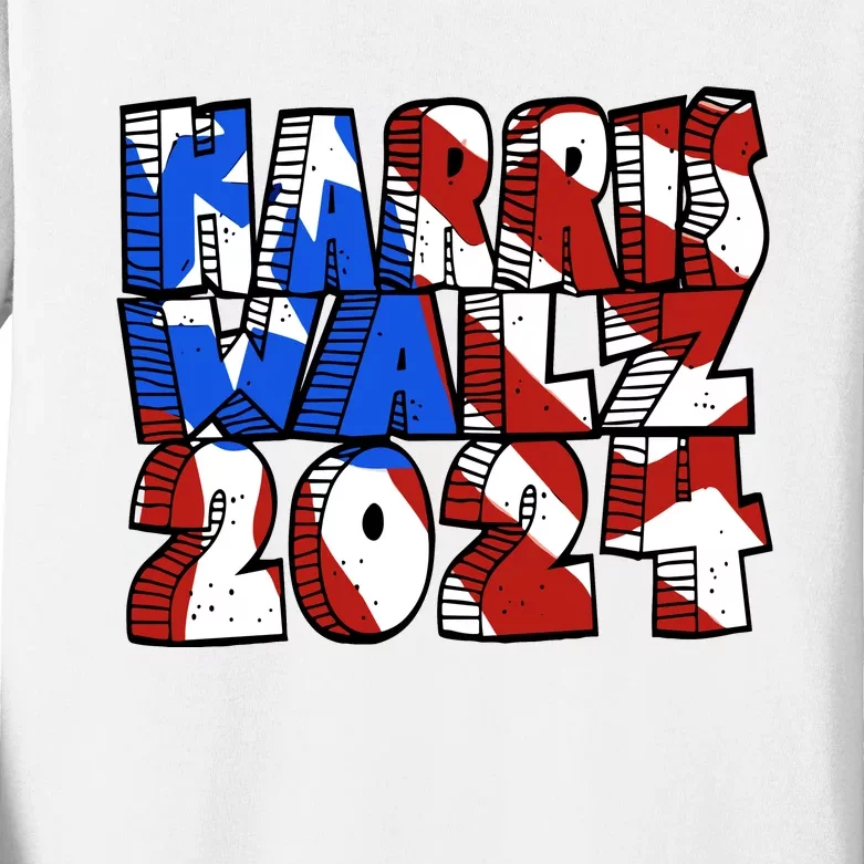 Michael Chabon Harris Walz 2024 Kids Long Sleeve Shirt