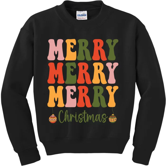 Merry Christmas Holiday Season Xmas Season Kids Sweatshirt