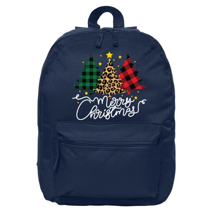 Merry Christmas Holiday Trees 16 in Basic Backpack