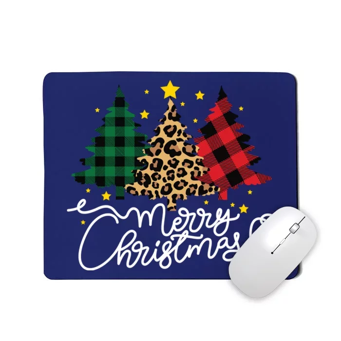 Merry Christmas Holiday Trees Mousepad