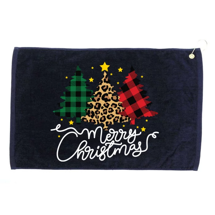 Merry Christmas Holiday Trees Grommeted Golf Towel