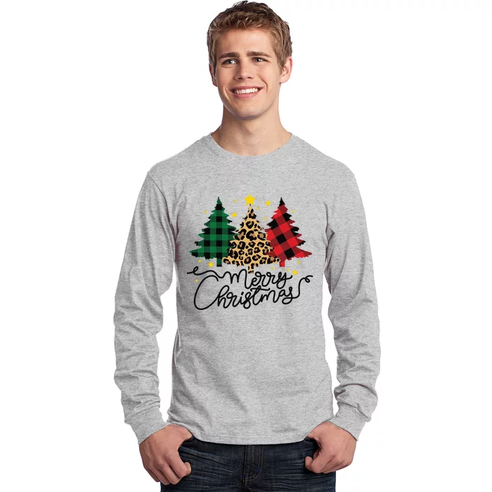 Merry Christmas Holiday Trees Long Sleeve Shirt