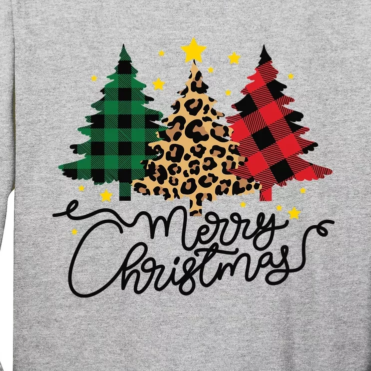 Merry Christmas Holiday Trees Long Sleeve Shirt