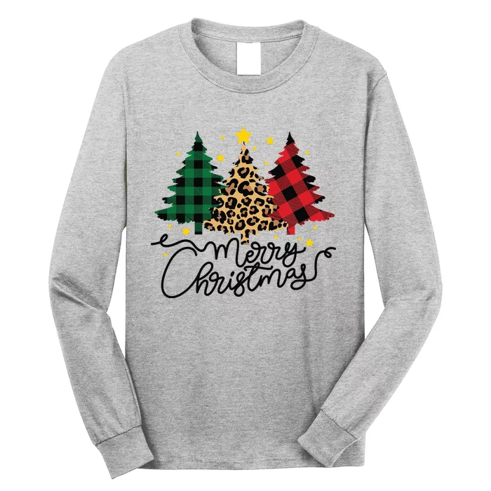 Merry Christmas Holiday Trees Long Sleeve Shirt