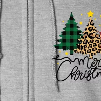 Merry Christmas Holiday Trees Full Zip Hoodie