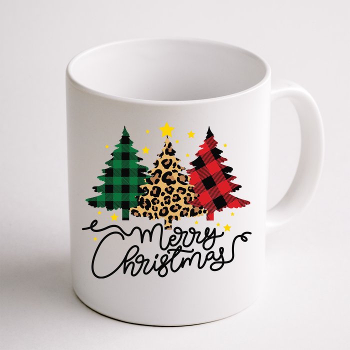 Merry Christmas Holiday Trees Front & Back Coffee Mug