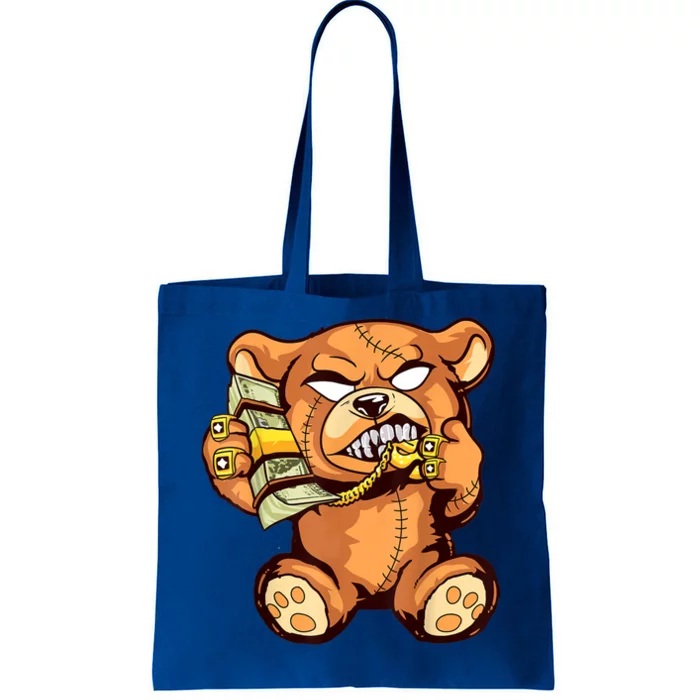 Money Calling Hip Hop Teddy Bear Gangster Rap Drip Swag Dope Tote Bag