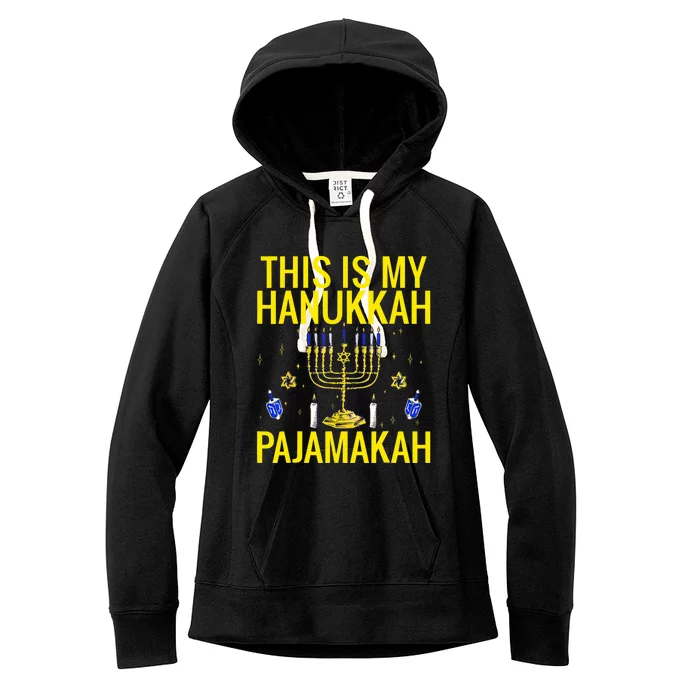 Merry Chrismukkah Happy Hanukkah Family Christmas Women's Fleece Hoodie