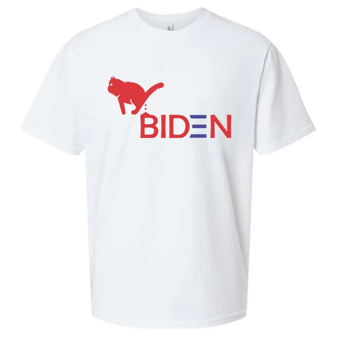 My Cat Hates Biden Funny Anti Biden Sueded Cloud Jersey T-Shirt