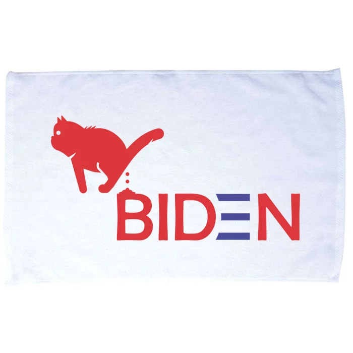 My Cat Hates Biden Funny Anti Biden Microfiber Hand Towel