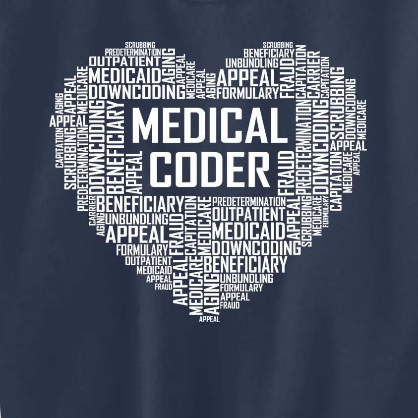 Medical Coder Heart Gift Graduation Graduate Gifts Kids Sweatshirt