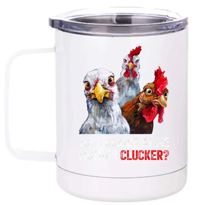 Mother Clucker Hen Humor | Chicken Shirts For Chicken Lovers Front & Back 12oz Stainless Steel Tumbler Cup