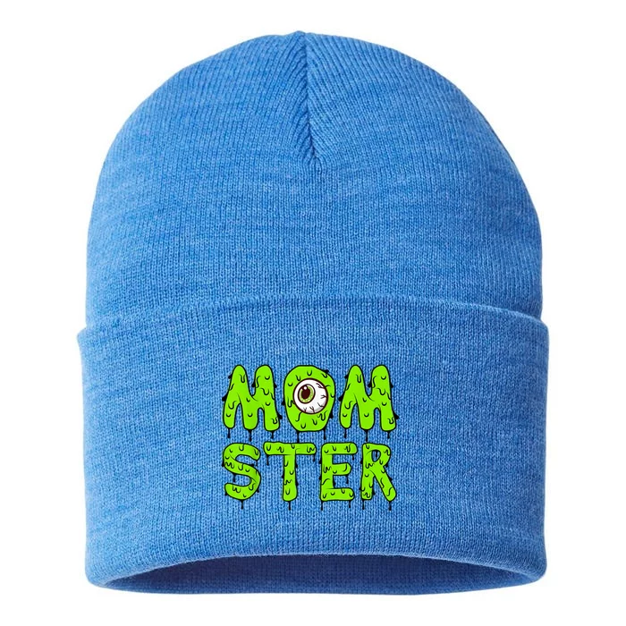 Momster Cute Halloween For Moms Sustainable Knit Beanie