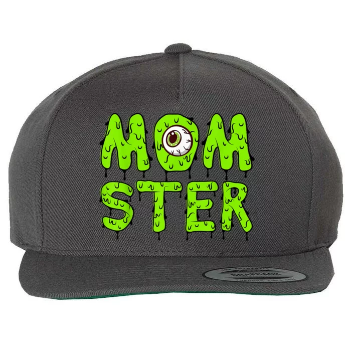 Momster Cute Halloween For Moms Wool Snapback Cap