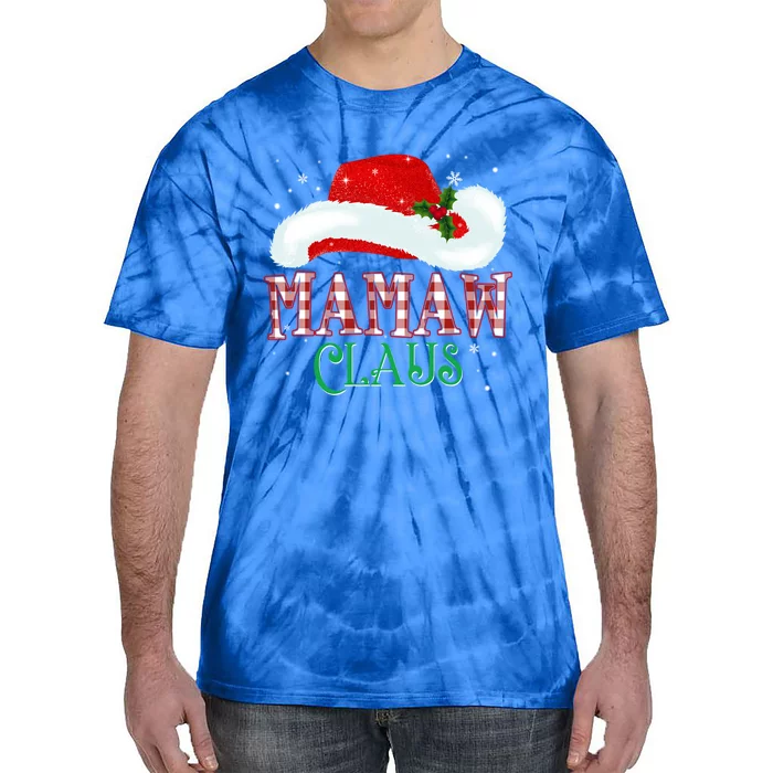 Mamaw Claus Hat New Christmas Santa Claus Funny Gift Tie-Dye T-Shirt