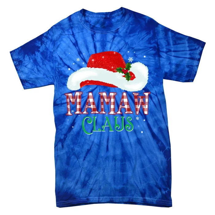 Mamaw Claus Hat New Christmas Santa Claus Funny Gift Tie-Dye T-Shirt