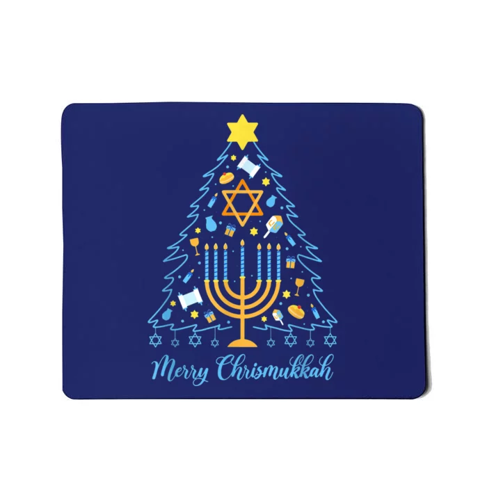 Merry Chrismukkah Holiday Hanukkah Pajama Family Matching Mousepad