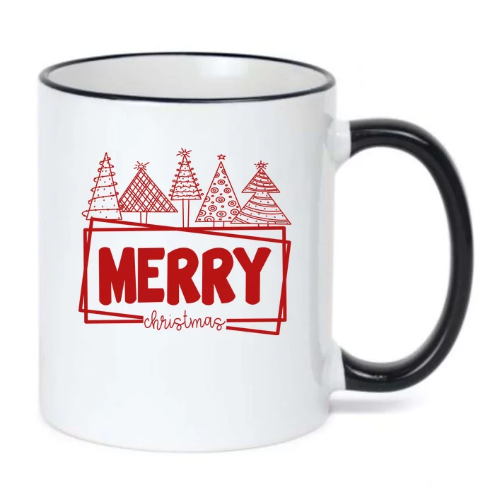 Merry Christmas Holiday Festive Black Color Changing Mug