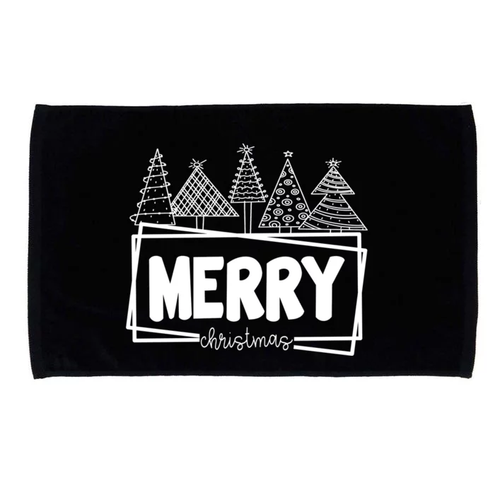 Merry Christmas Holiday Festive Microfiber Hand Towel