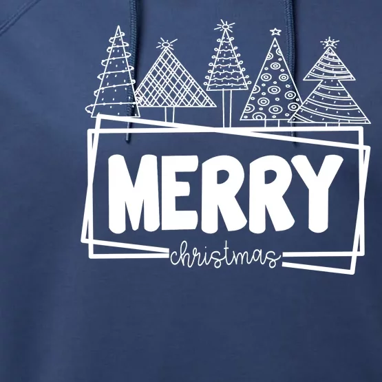 Merry Christmas Holiday Festive Performance Fleece Hoodie