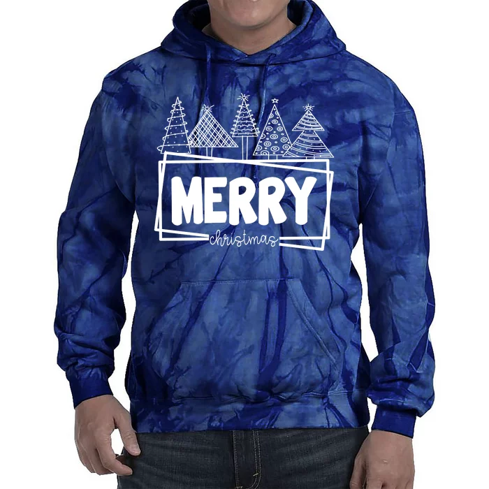 Merry Christmas Holiday Festive Tie Dye Hoodie