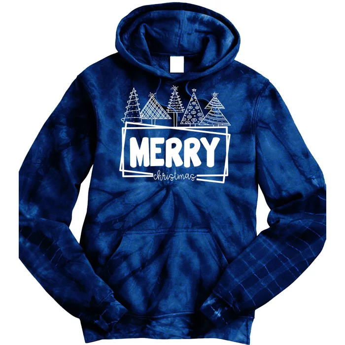 Merry Christmas Holiday Festive Tie Dye Hoodie