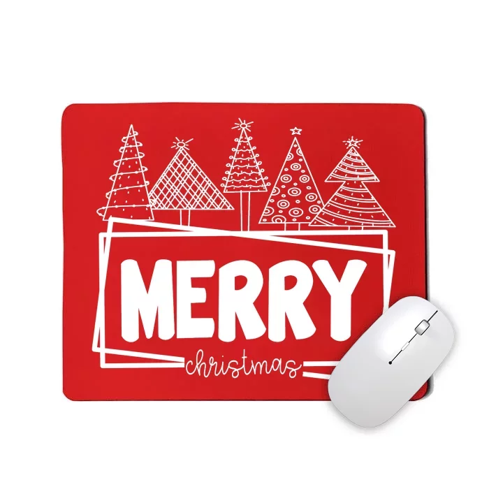 Merry Christmas Holiday Festive Mousepad