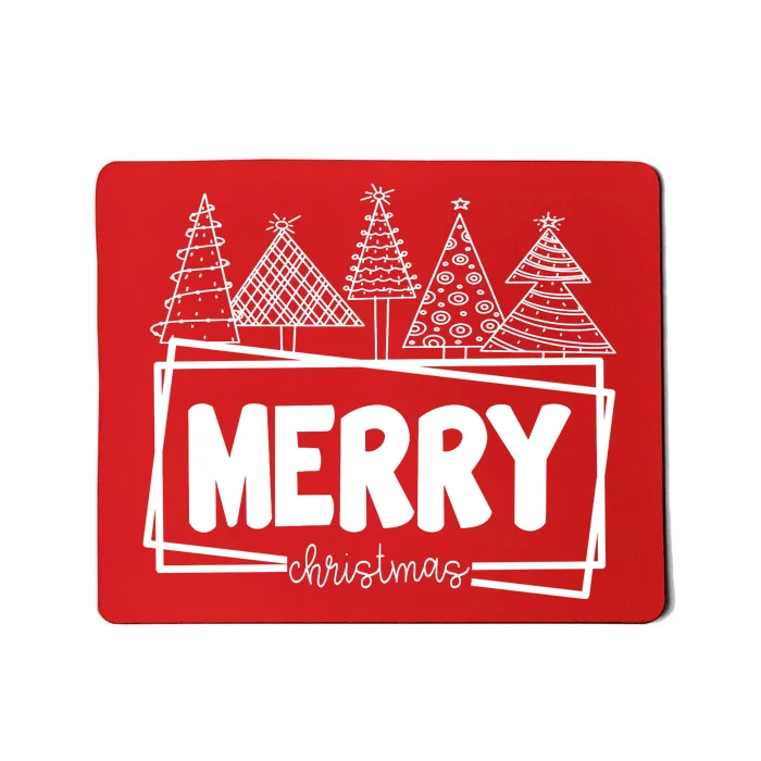 Merry Christmas Holiday Festive Mousepad