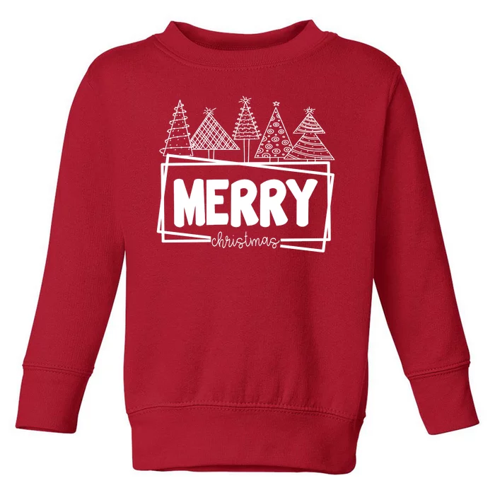 Merry Christmas Holiday Festive Toddler Sweatshirt