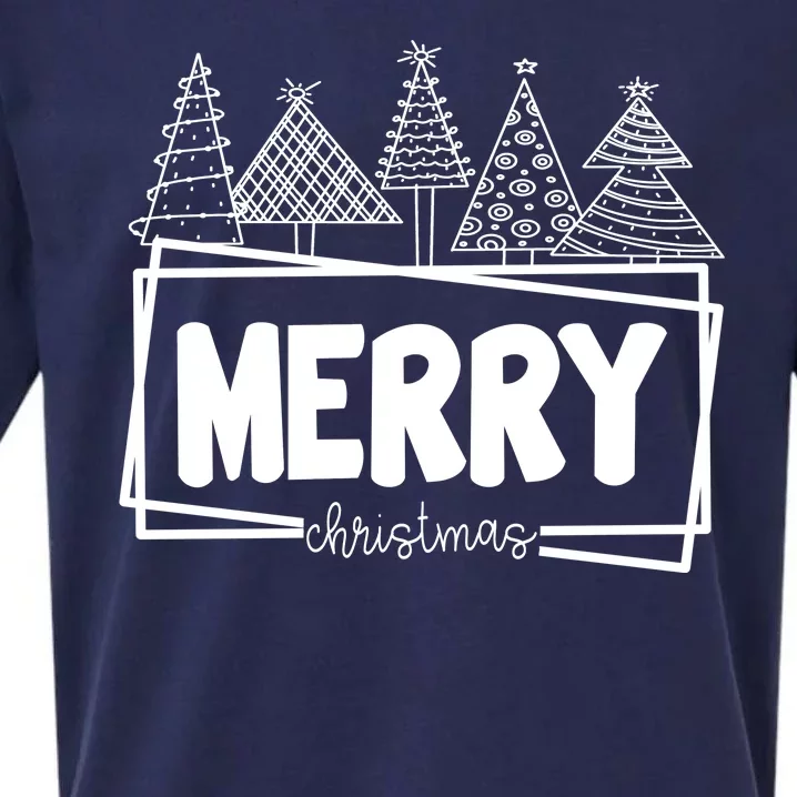 Merry Christmas Holiday Festive Sueded Cloud Jersey T-Shirt