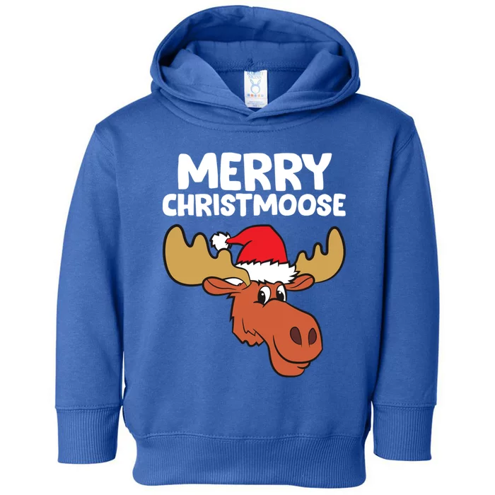 Moose Christmas Hat Moose Merry Christmoose Merry Christmas Meaningful Gift Toddler Hoodie