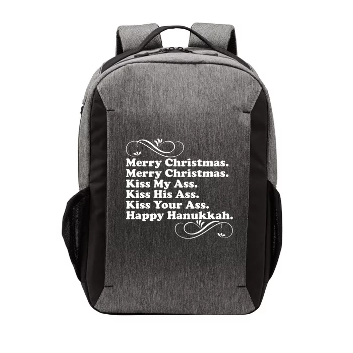 Merry Christmas Happy Hanukkah Funny Holiday Vector Backpack