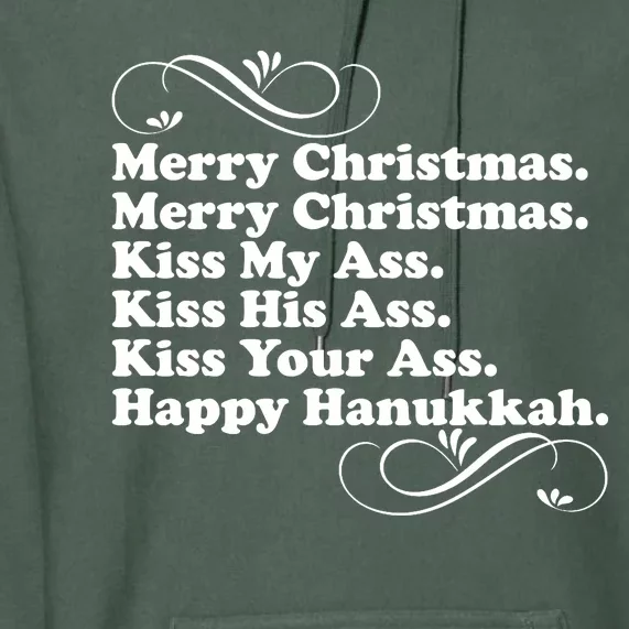 Merry Christmas Happy Hanukkah Funny Holiday Premium Hoodie