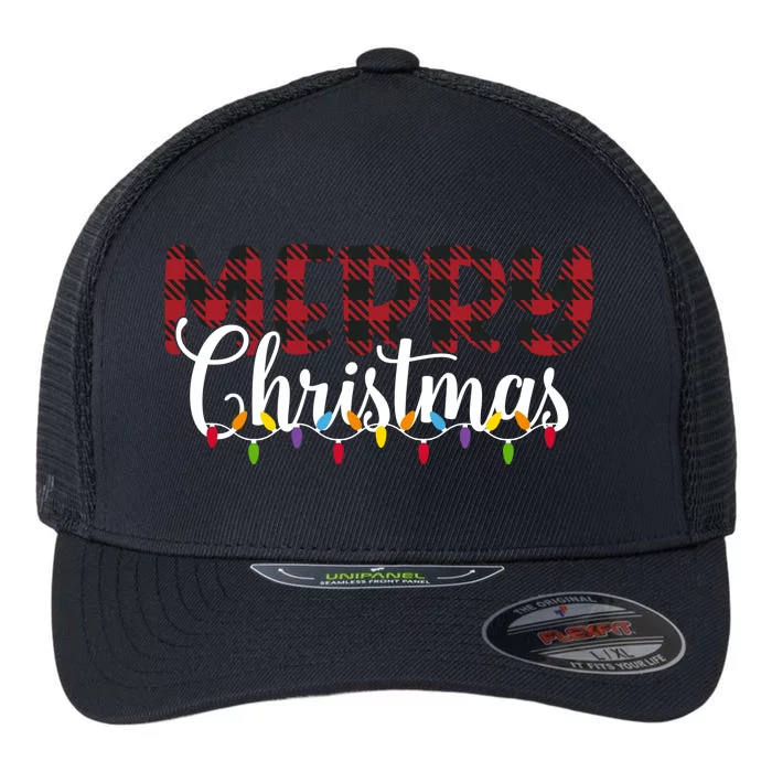 Merry Christmas Holiday Festive Flexfit Unipanel Trucker Cap