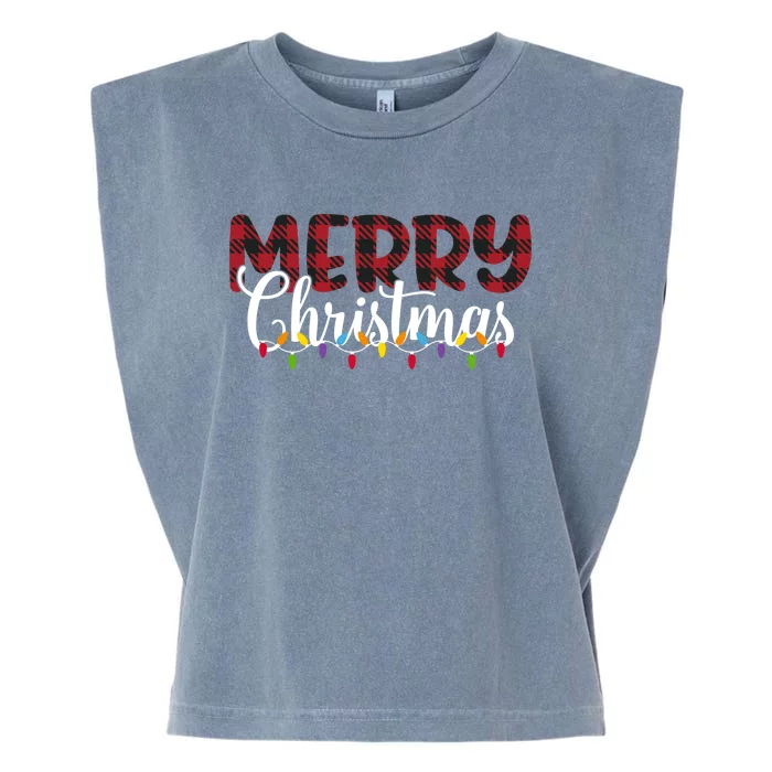 Merry Christmas Holiday Festive Garment-Dyed Women's Muscle Tee