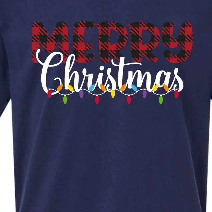 Merry Christmas Holiday Festive Sueded Cloud Jersey T-Shirt