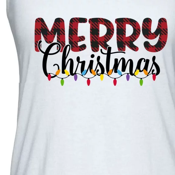 Merry Christmas Holiday Festive Ladies Essential Flowy Tank